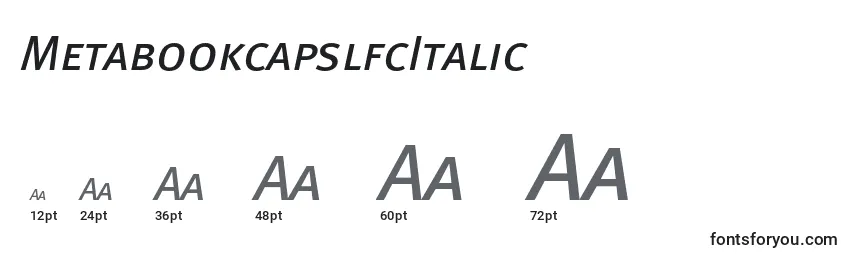 Größen der Schriftart MetabookcapslfcItalic