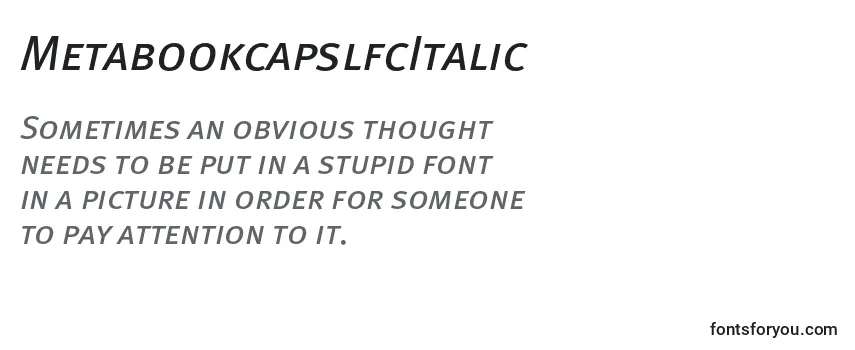 MetabookcapslfcItalic-fontti