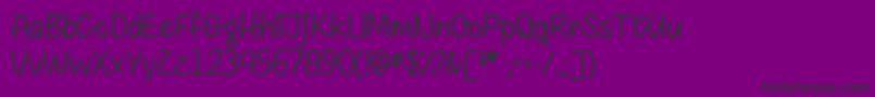 ChasingHeartsTtf Font – Black Fonts on Purple Background