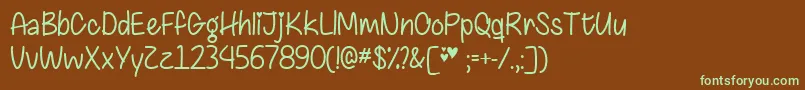 More about ChasingHeartsTtf Font ChasingHeartsTtf Font – Green Fonts on Brown Background