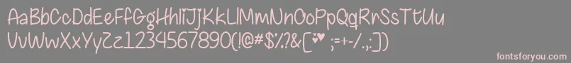 ChasingHeartsTtf Font – Pink Fonts on Gray Background