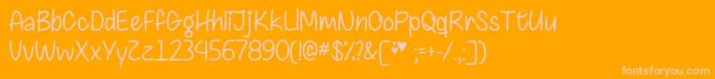 ChasingHeartsTtf Font – Pink Fonts on Orange Background