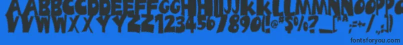 Ufrayd Font – Black Fonts on Blue Background