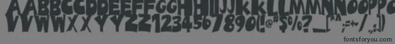 Шрифт Ufrayd – чёрные шрифты на сером фоне