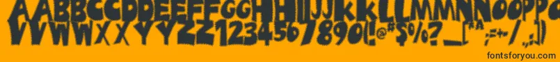 Ufrayd-fontti – mustat fontit oranssilla taustalla