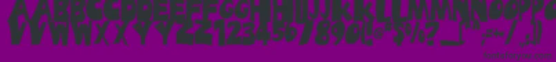 Ufrayd-fontti – mustat fontit violetilla taustalla
