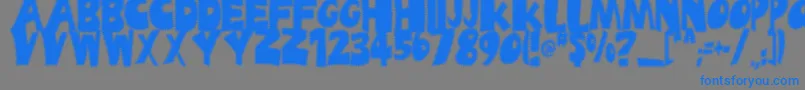 フォントUfrayd – 灰色の背景に青い文字