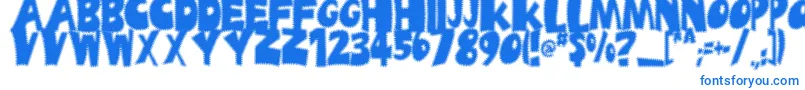 Ufrayd-fontti – siniset fontit valkoisella taustalla