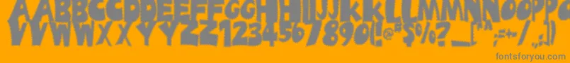 Ufrayd-fontti – harmaat kirjasimet oranssilla taustalla