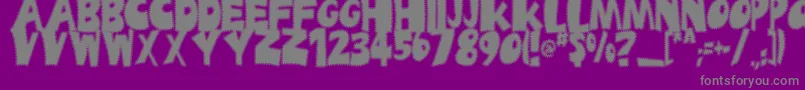 Ufrayd-fontti – harmaat kirjasimet violetilla taustalla