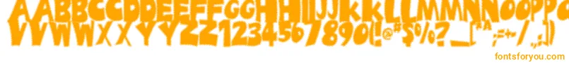 Ufrayd-fontti – oranssit fontit valkoisella taustalla