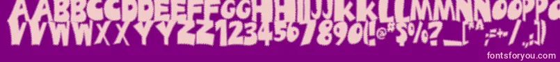 Ufrayd-fontti – vaaleanpunaiset fontit violetilla taustalla