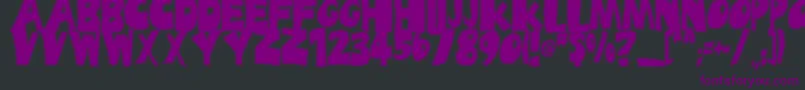 Ufrayd-fontti – violetit fontit mustalla taustalla