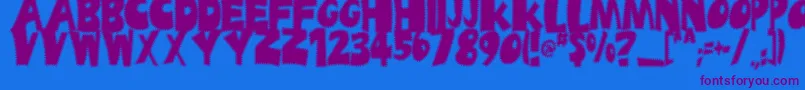 Ufrayd Font – Purple Fonts on Blue Background