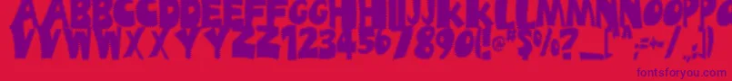 Ufrayd-fontti – violetit fontit punaisella taustalla