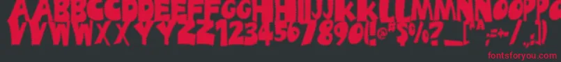 Ufrayd Font – Red Fonts on Black Background