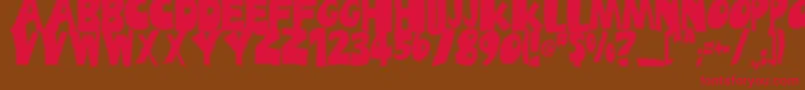 Ufrayd-fontti – punaiset fontit ruskealla taustalla