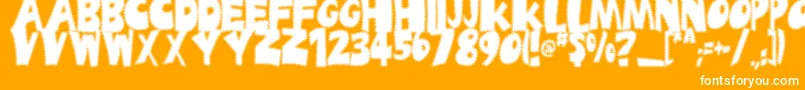 Ufrayd Font – White Fonts on Orange Background
