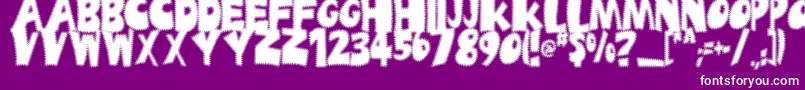 Ufrayd-fontti – valkoiset fontit violetilla taustalla