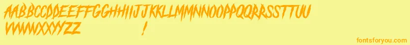 TheBlackFestivalDemo Font – Orange Fonts on Yellow Background