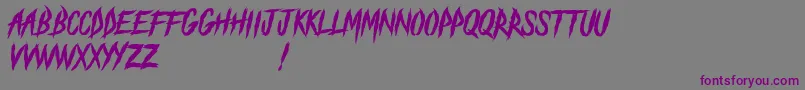 Шрифт TheBlackFestivalDemo – фиолетовые шрифты на сером фоне