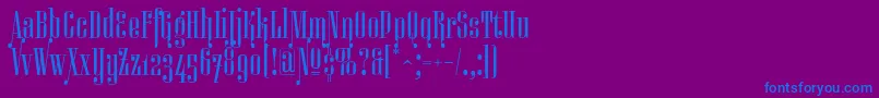 Miserichordiaaltc Font – Blue Fonts on Purple Background
