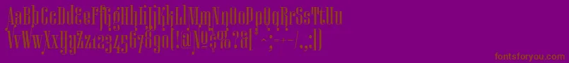 Miserichordiaaltc Font – Brown Fonts on Purple Background