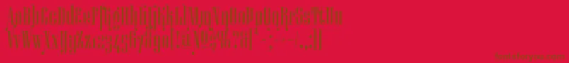 Miserichordiaaltc Font – Brown Fonts on Red Background