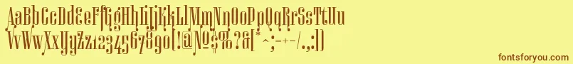 Miserichordiaaltc Font – Brown Fonts on Yellow Background