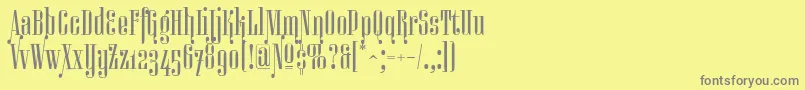 Miserichordiaaltc Font – Gray Fonts on Yellow Background