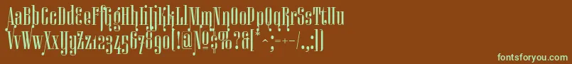 Miserichordiaaltc Font – Green Fonts on Brown Background