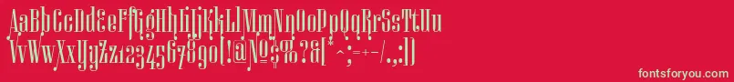 Miserichordiaaltc Font – Green Fonts on Red Background