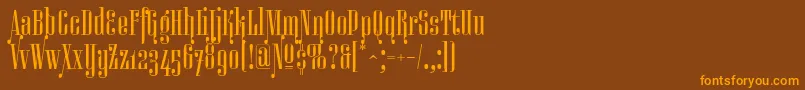Miserichordiaaltc Font – Orange Fonts on Brown Background