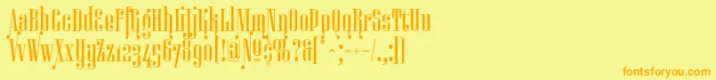 Miserichordiaaltc Font – Orange Fonts on Yellow Background