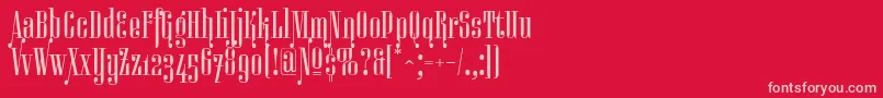 Miserichordiaaltc Font – Pink Fonts on Red Background