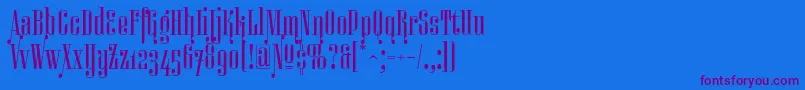 Miserichordiaaltc Font – Purple Fonts on Blue Background
