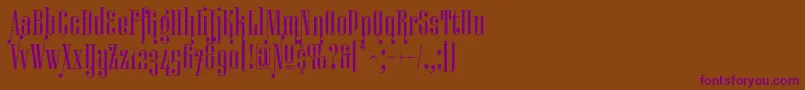 Miserichordiaaltc Font – Purple Fonts on Brown Background