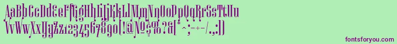 Miserichordiaaltc Font – Purple Fonts on Green Background