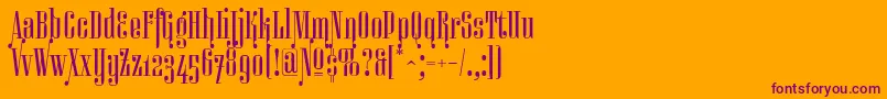 Miserichordiaaltc Font – Purple Fonts on Orange Background