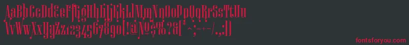 Miserichordiaaltc Font – Red Fonts on Black Background