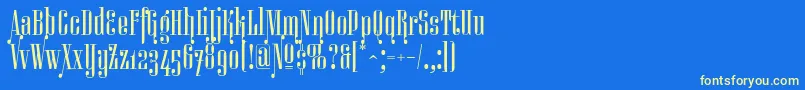 Miserichordiaaltc Font – Yellow Fonts on Blue Background