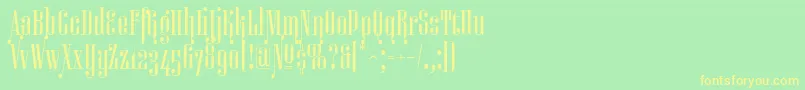 Miserichordiaaltc Font – Yellow Fonts on Green Background