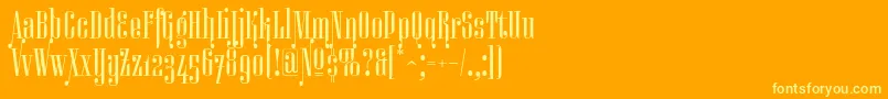 Miserichordiaaltc Font – Yellow Fonts on Orange Background