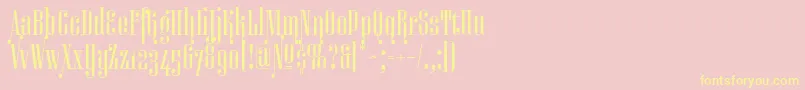 Miserichordiaaltc Font – Yellow Fonts on Pink Background