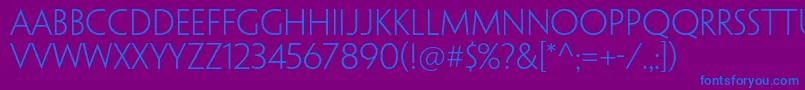 PenumbrasansstdLight Font – Blue Fonts on Purple Background