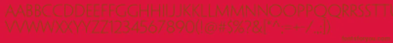 PenumbrasansstdLight Font – Brown Fonts on Red Background