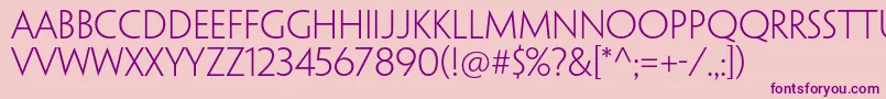 PenumbrasansstdLight Font – Purple Fonts on Pink Background