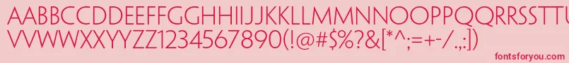 PenumbrasansstdLight Font – Red Fonts on Pink Background