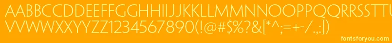 PenumbrasansstdLight Font – Yellow Fonts on Orange Background
