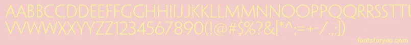 PenumbrasansstdLight Font – Yellow Fonts on Pink Background